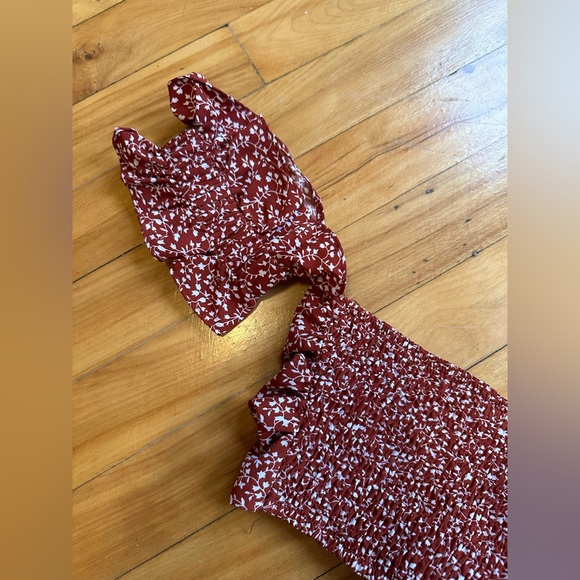 Red & White Strapless Top - Picture 3 of 8